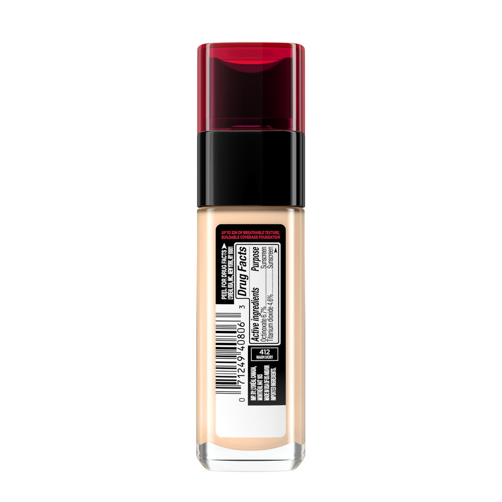 L'Oreal Paris Infallible Fresh Wear application tools image highlights easy blending.