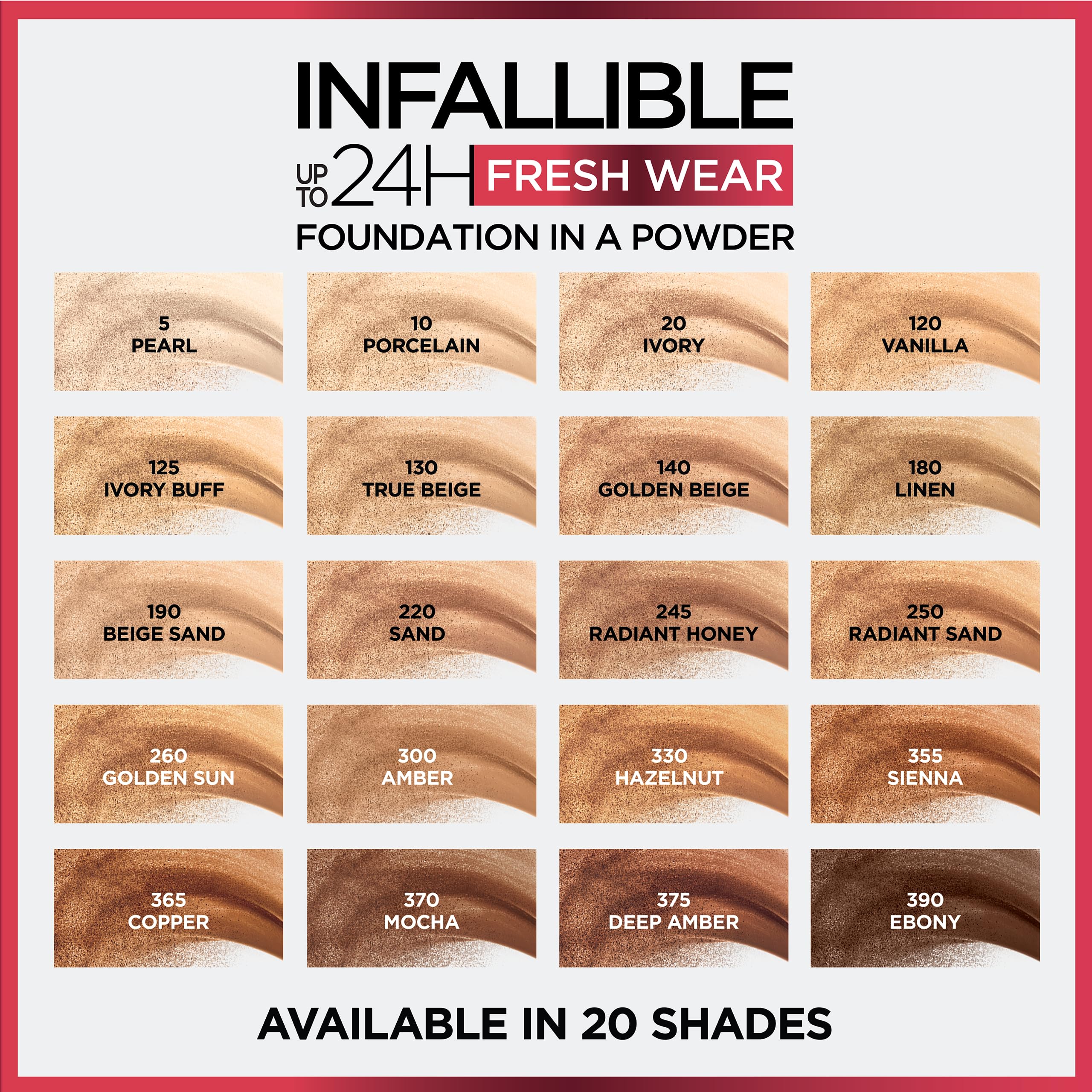 L’Oréal Paris Infallible Fresh Wear blurring effect closeup on skin.