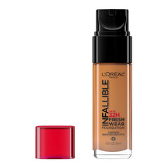 L Oreal Paris Infallible Fresh Wear foundation bottle closeup highlighting long wear