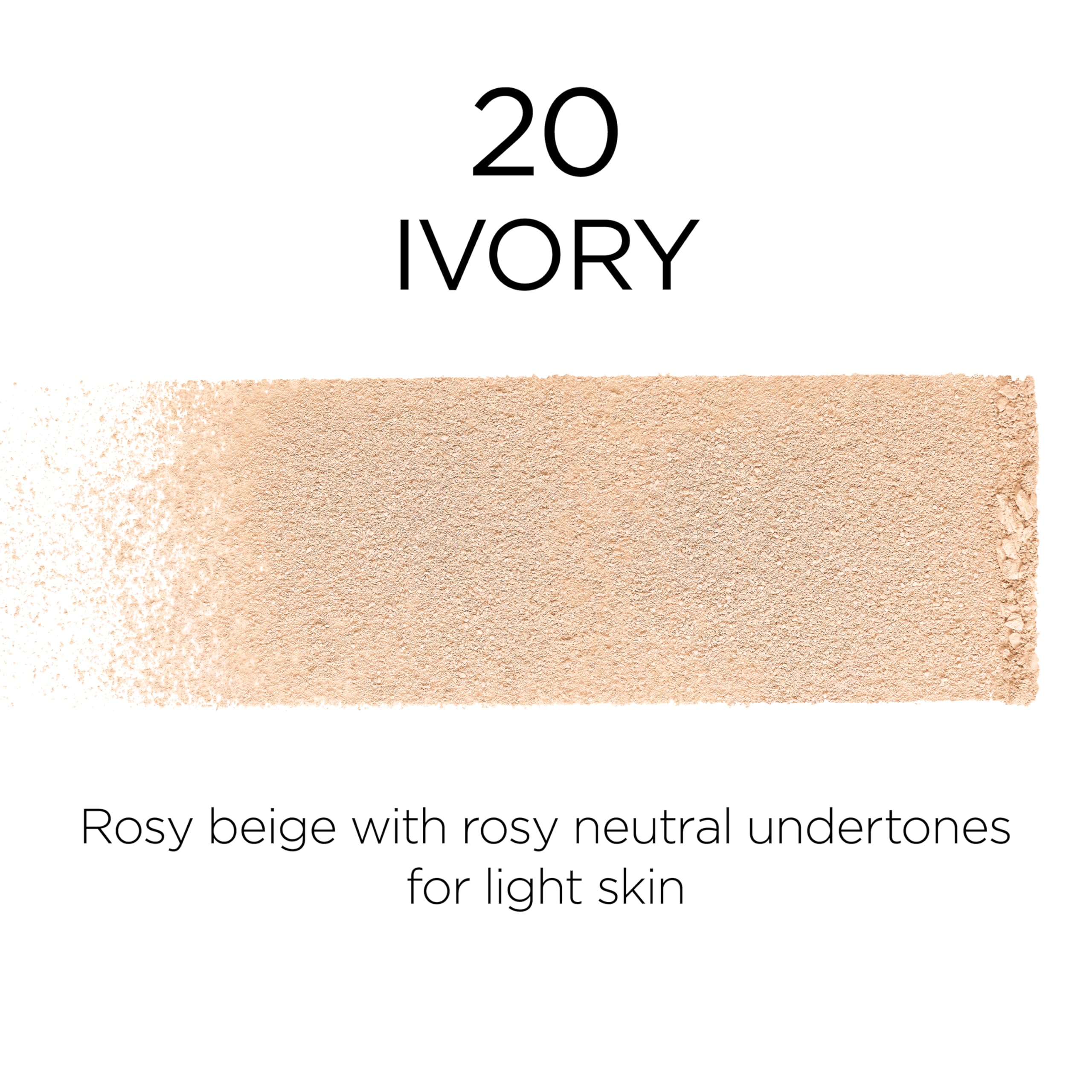 Ivory shade swatch of L’Oréal Paris Infallible Fresh Wear powder foundation