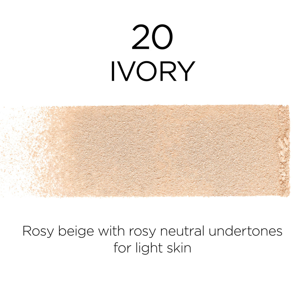 Ivory shade swatch of L’Oréal Paris Infallible Fresh Wear powder foundation