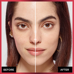 L'Oreal Paris Infallible Fresh Wear powder matte finish in action promotes all-day wear.