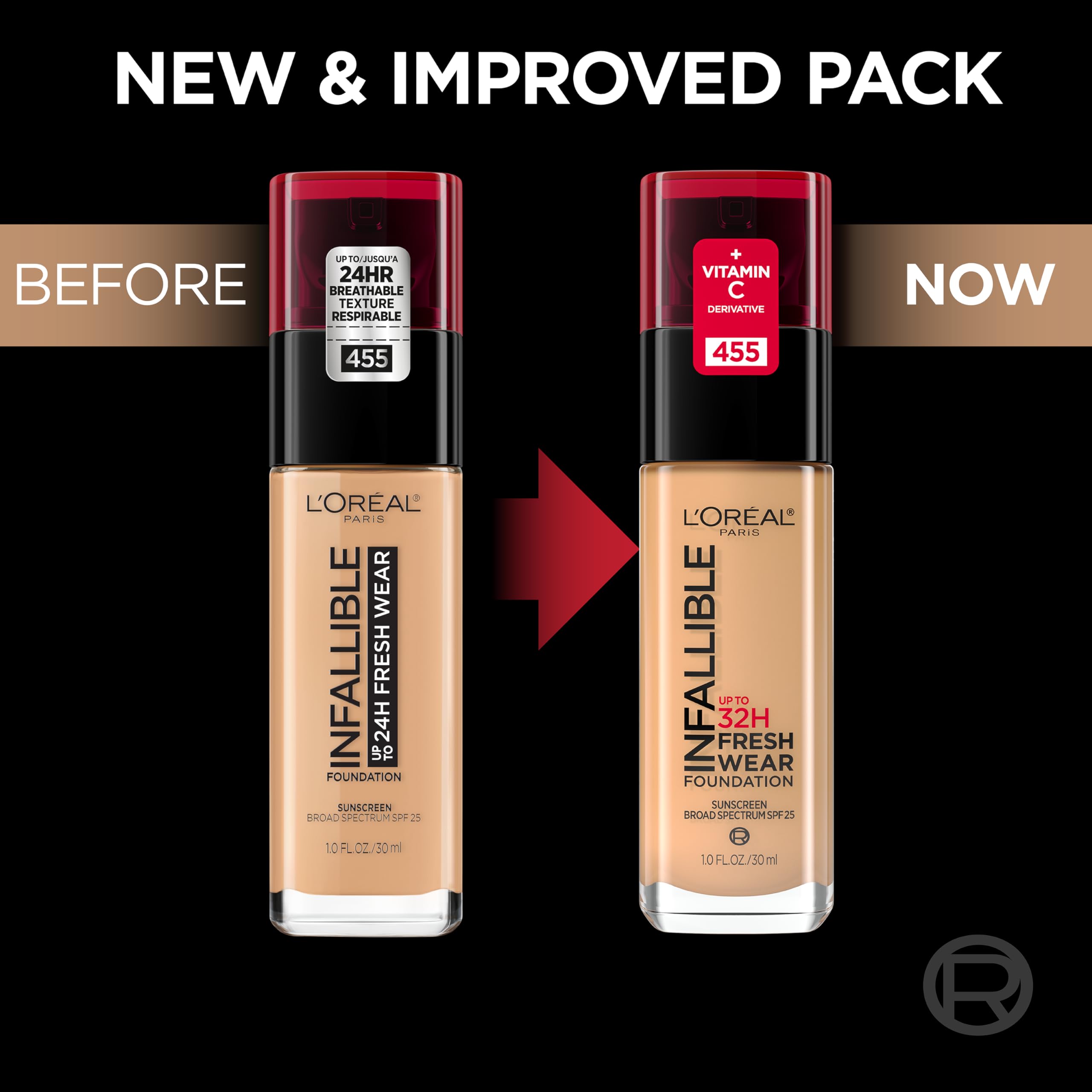 L'Oreal Paris Fresh Wear packaging varies, suggesting travel-friendly design