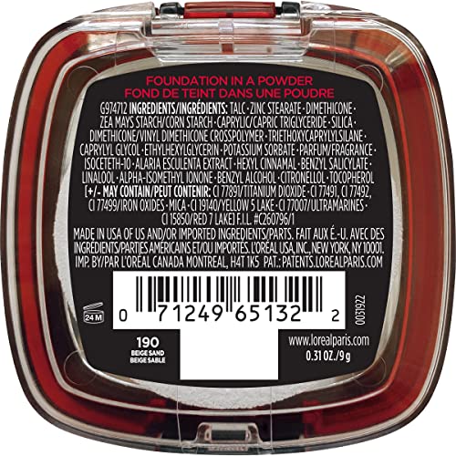 L’Oréal Paris Infallible Fresh Wear powder application swirl shows seamless blending.