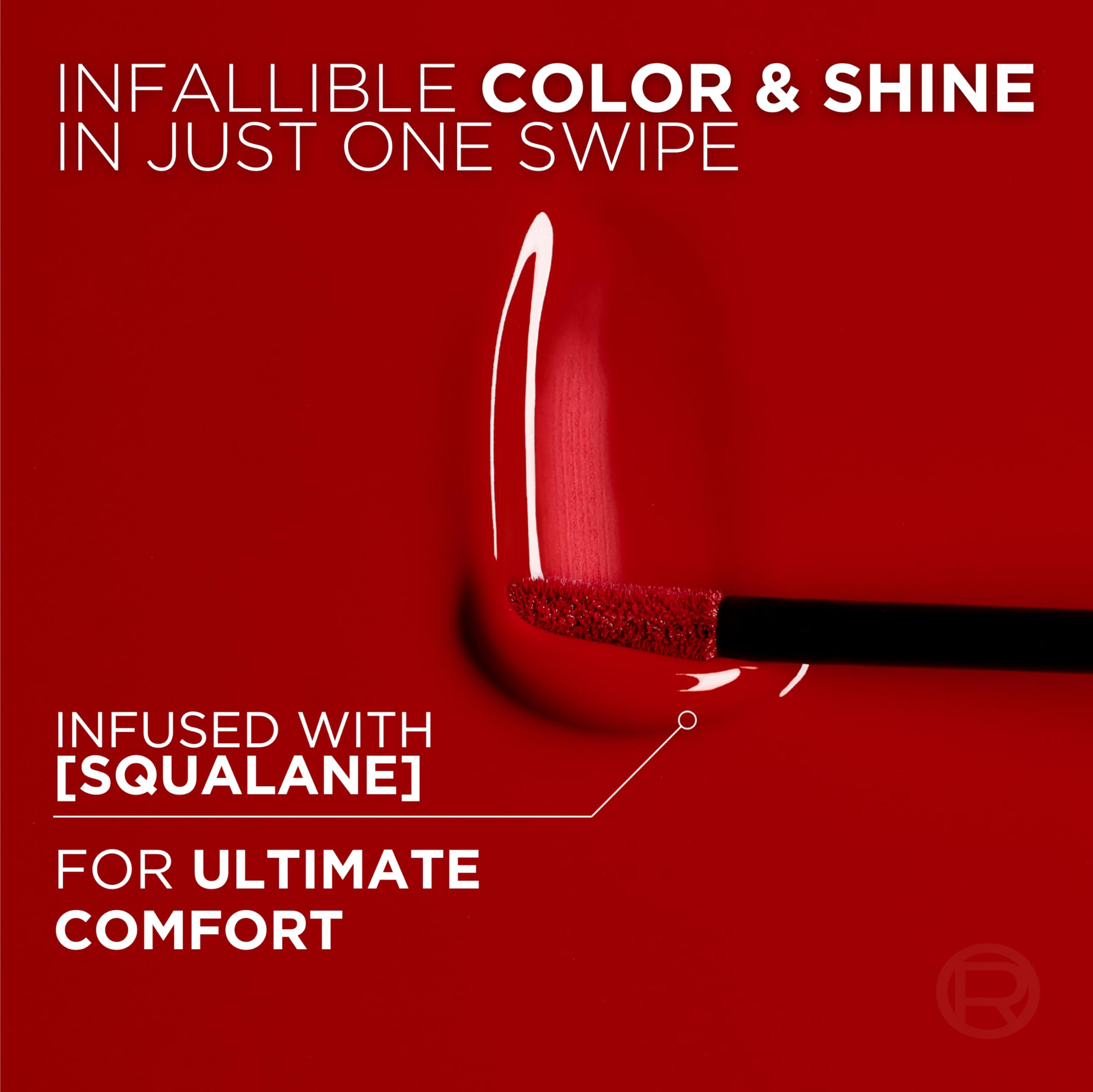 Center-to-edge application demonstrated with precise applicator for full lip coverage.