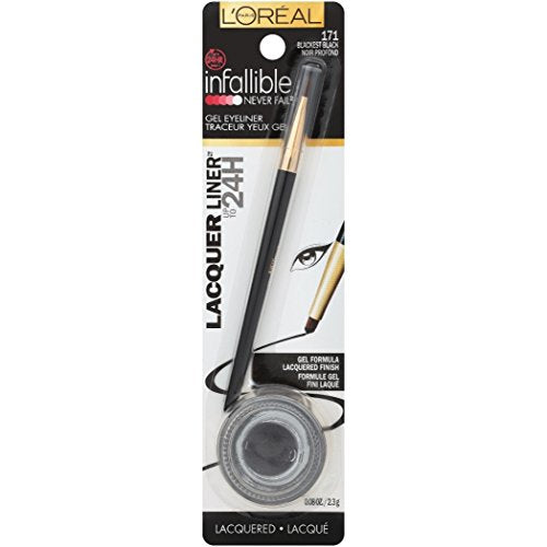 L’Oréal Paris Infallible Lacquer Eyeliner precision brush enables clean, precise lines along the lash.