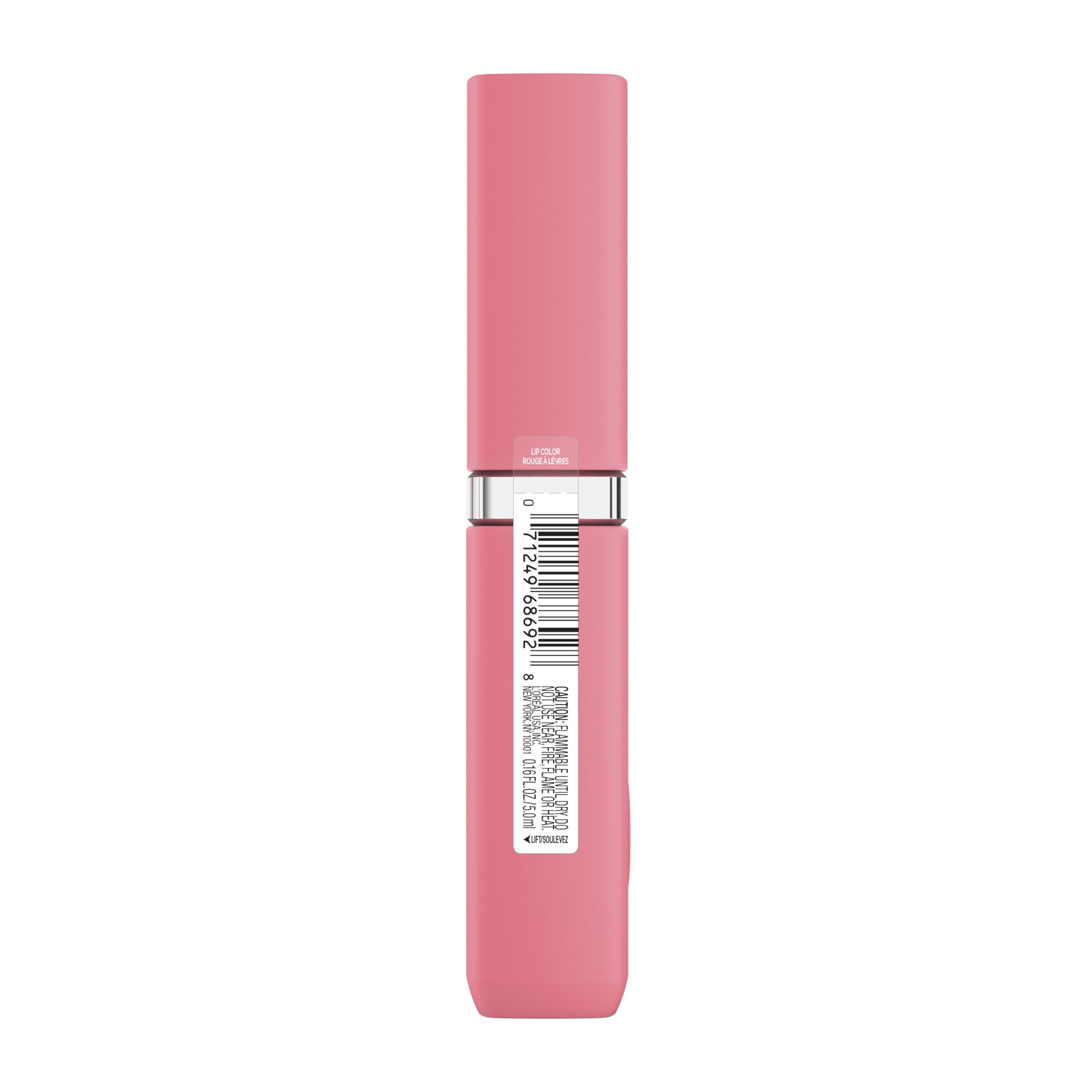 L'Oreal Paris Infallible Matte Resistance lipstick matte finish on lips under studio light