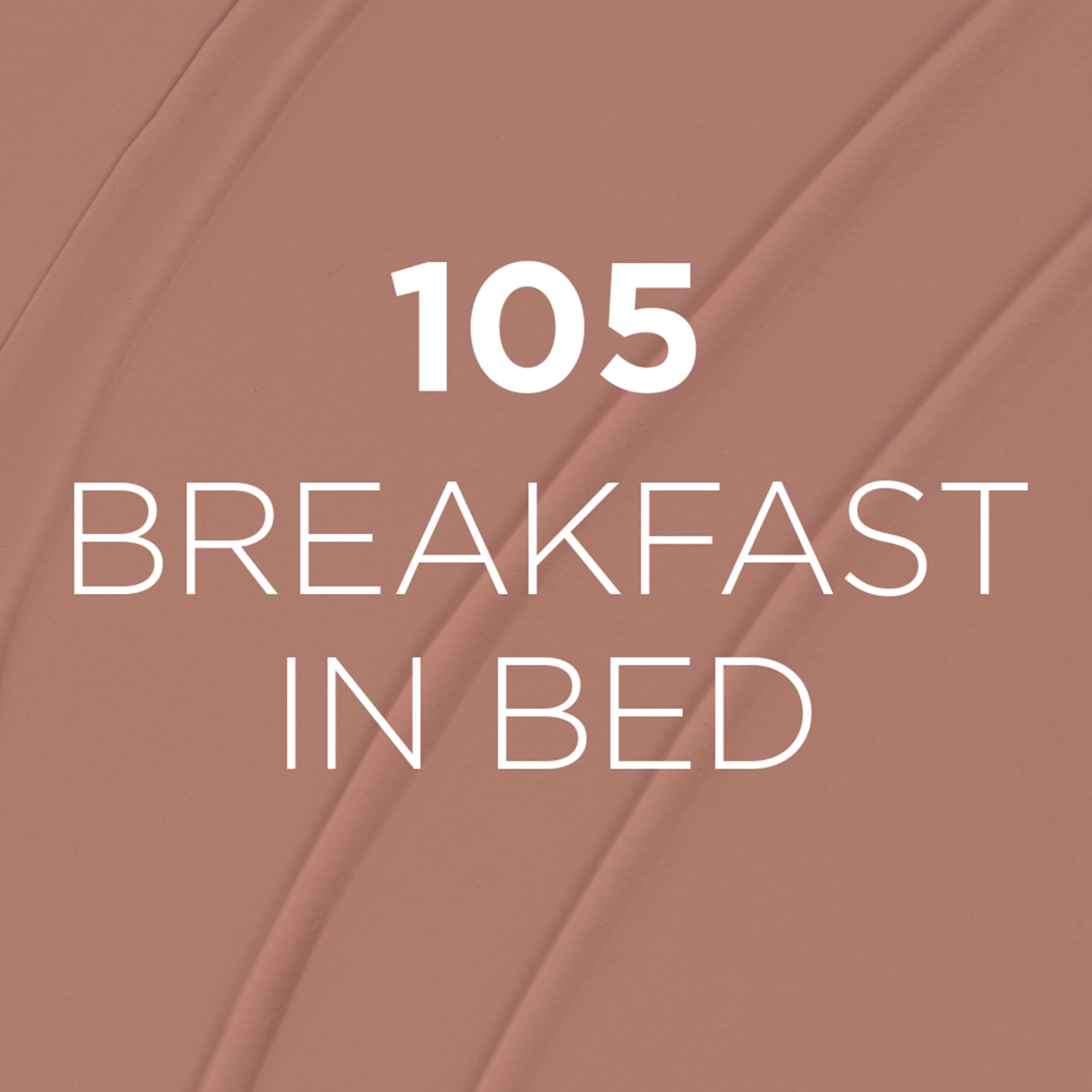L'Oreal Paris Infallible Matte Resistance on lips Breakfast in Bed 105 demonstrates transfer-resistant pigment.