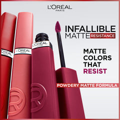 L'Oreal Paris Infallible Matte Resistance lipstick packaging for travel