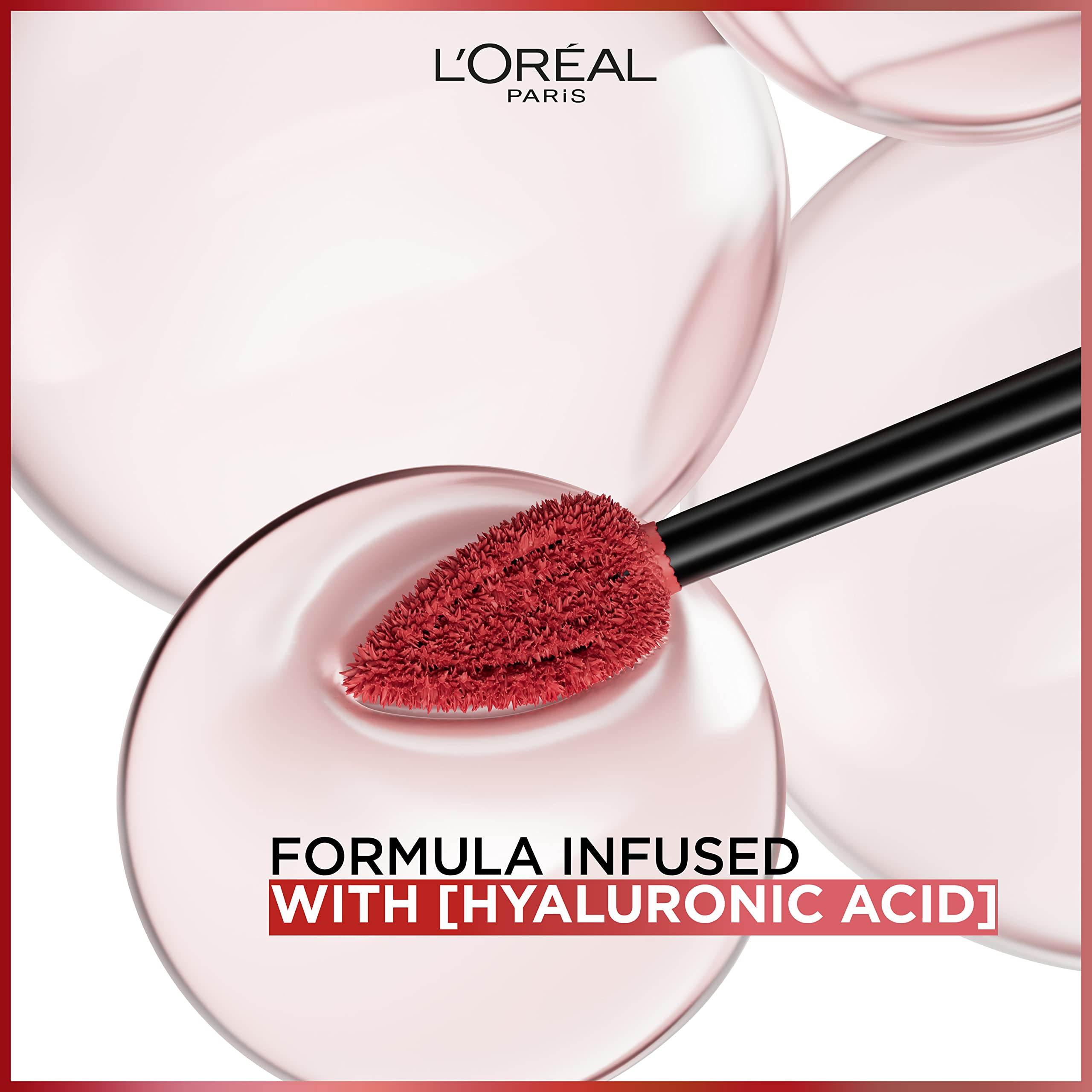 L'Oreal Paris Infallible Matte Resistance lipstick transfer-proof finish closeup.