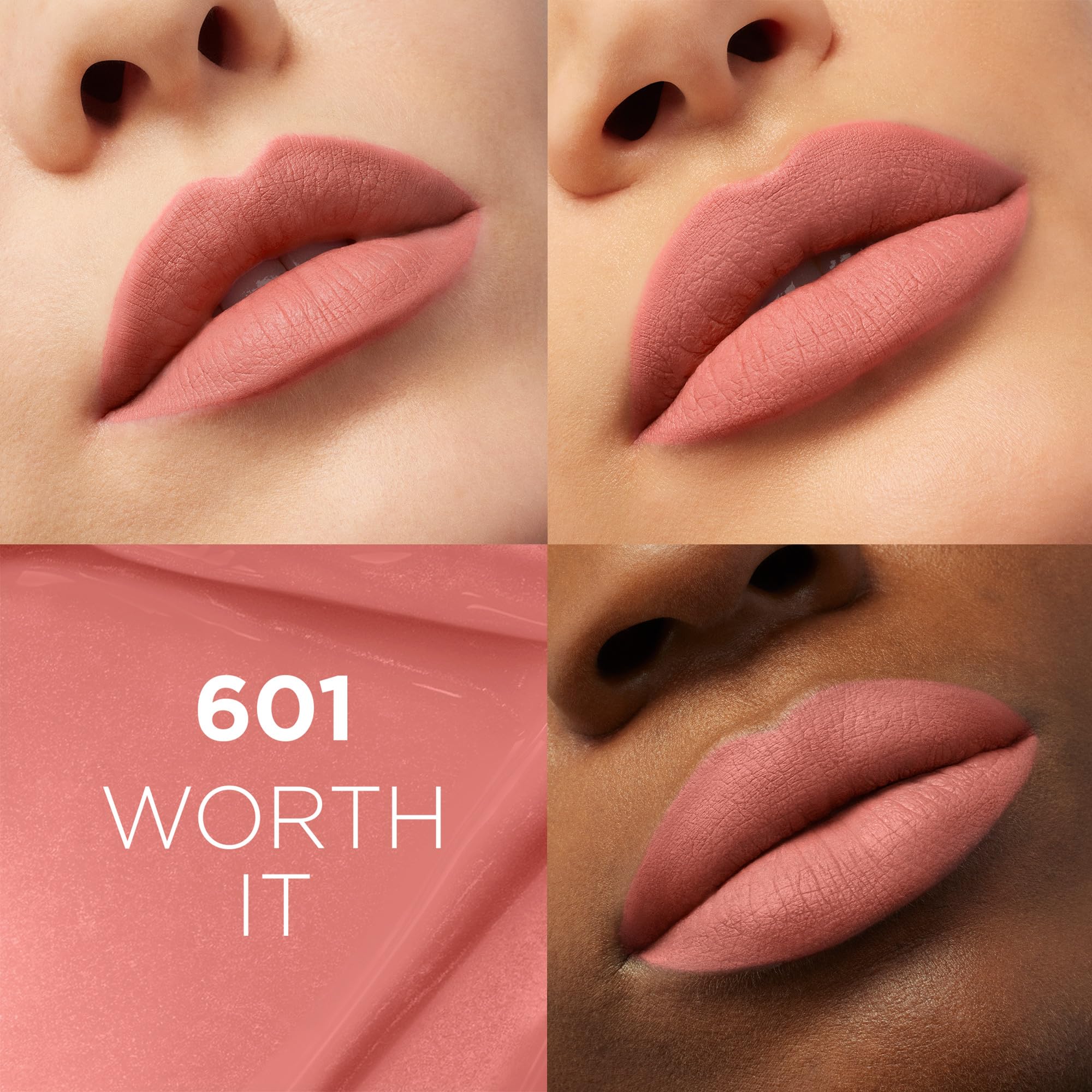 L'Oreal Paris Infallible Matte Resistance 601 wear test showing smudge resistance.