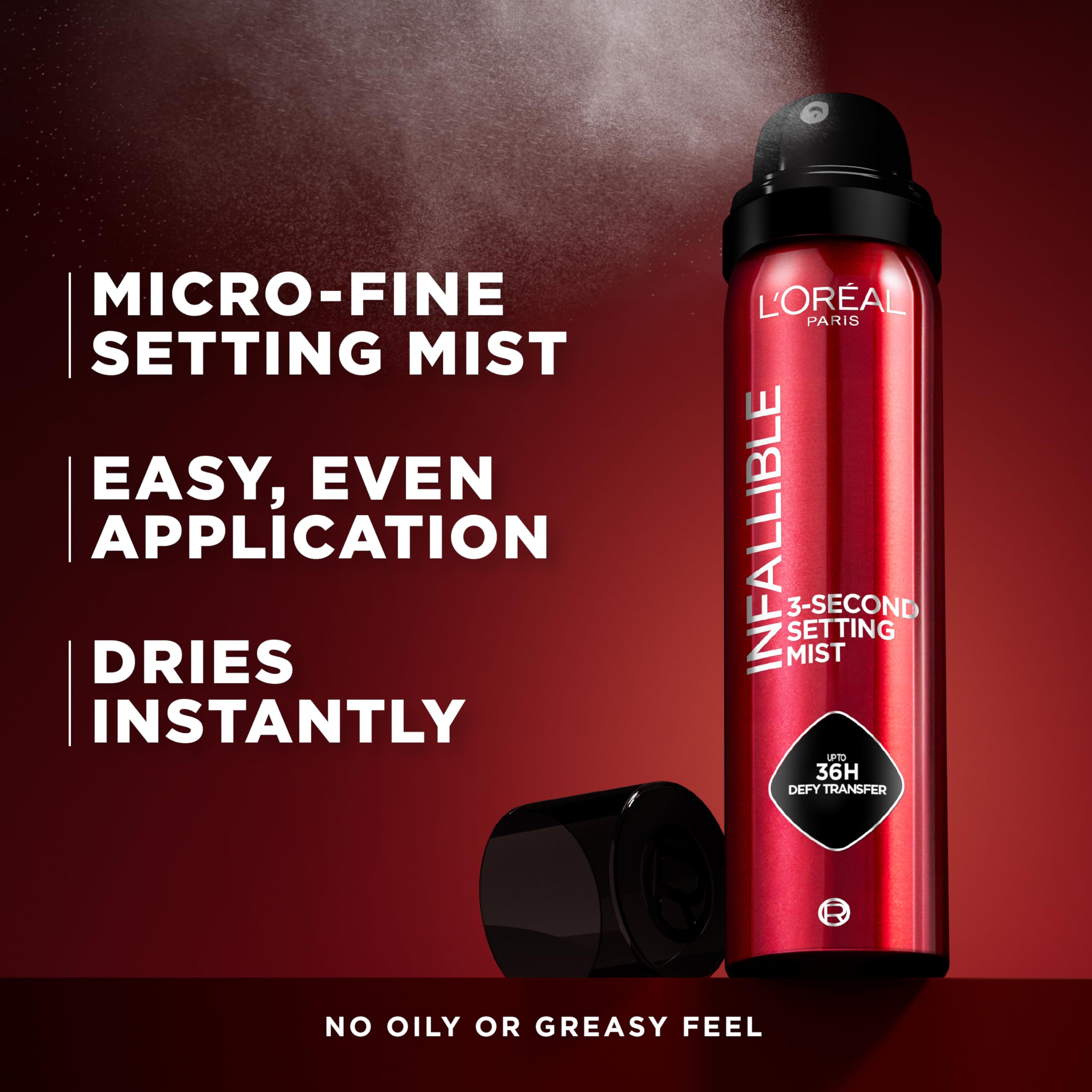 Close-up of micro-mist texture from L'Oreal Paris for even coverage