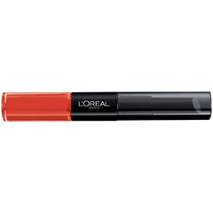 L'Oreal Paris Infallible Pro Last 2 Step Lipstick applying color layer for true color payoff.