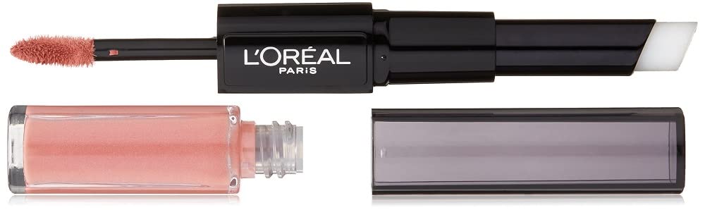 L'Oreal Paris Infallible Pro Last Lipstick color swatch delivers bold, long-lasting pigment for all-day wear.