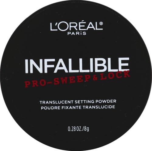 L'Oreal Paris Infallible Pro-Sweep & Lock powder applied with brush for weightless setting.