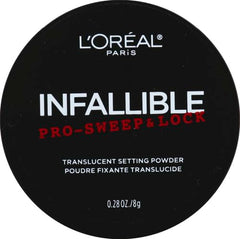 L'Oreal Paris Infallible Pro-Sweep & Lock powder applied with brush for weightless setting.