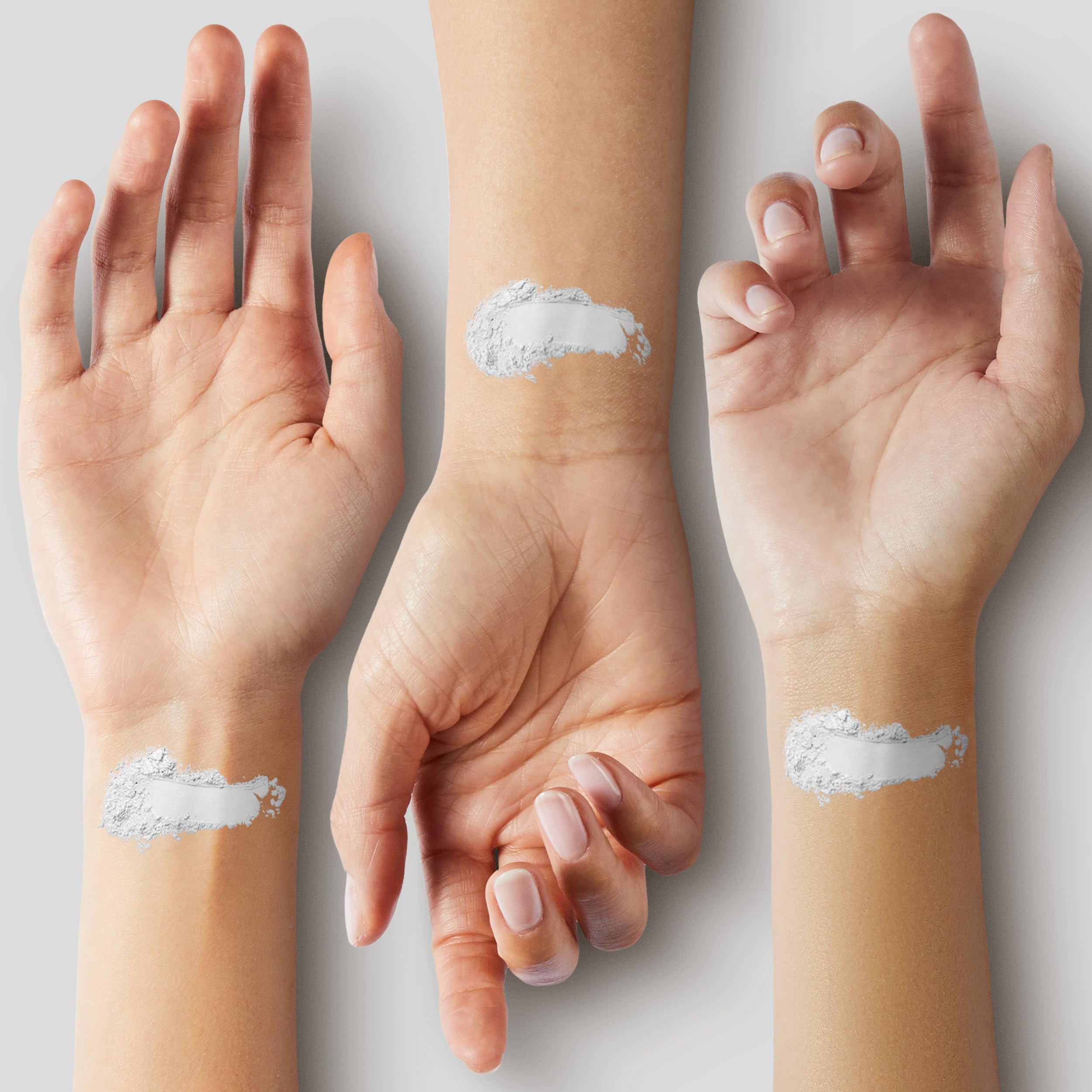 Translucent powder dusting creates a flawless, non-cakey look.