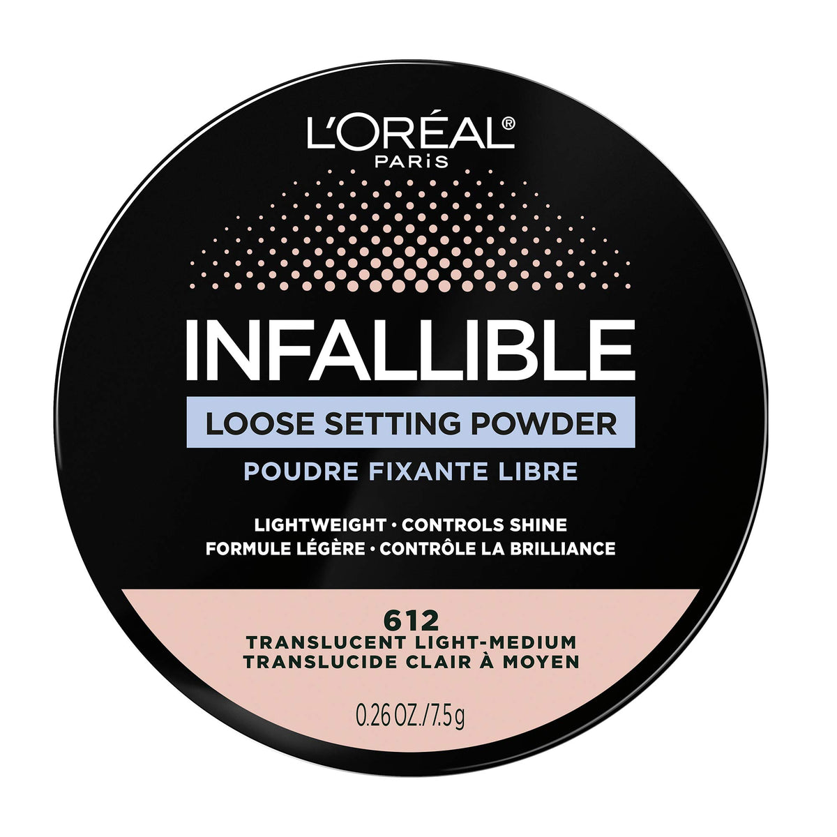 L'Oreal Paris Infallible tinted loose setting powder matte finish compact delivers lasting matte look.