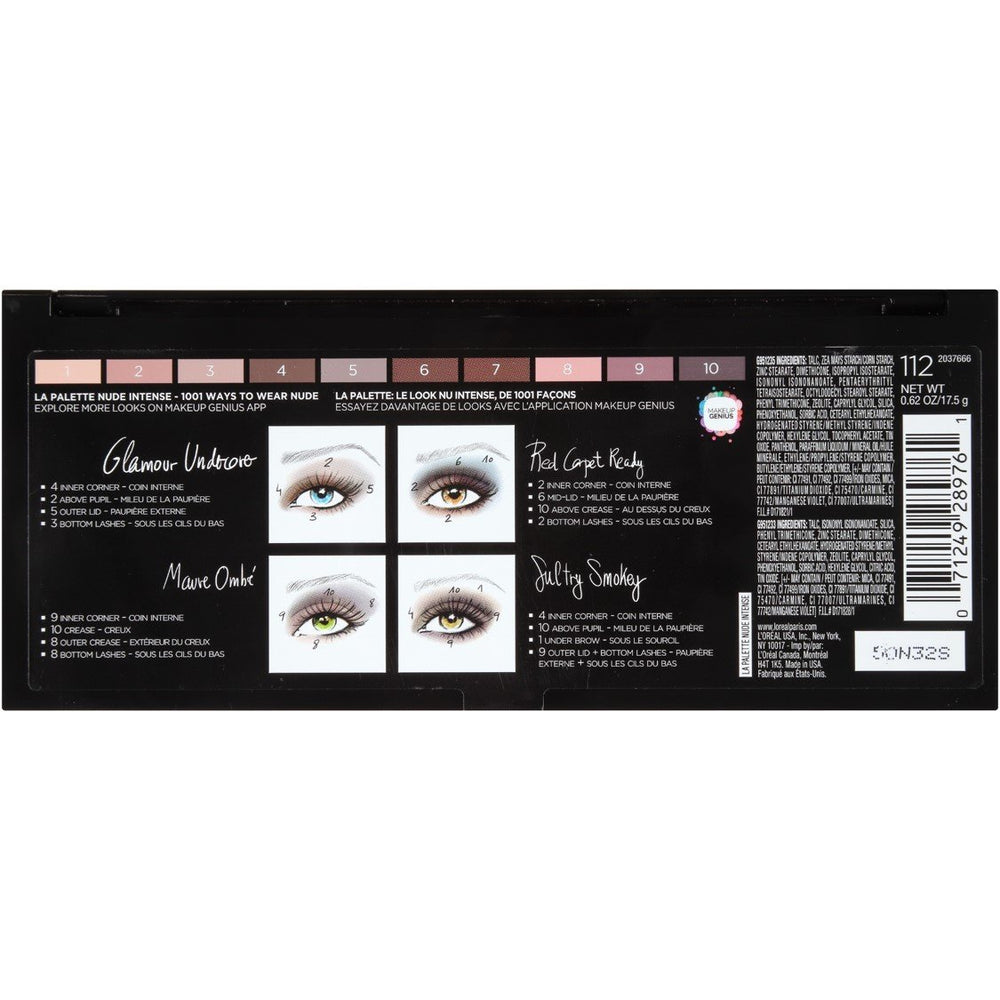 L’Oréal Paris La Palette Nude dual-tip brush for precise and blended application.