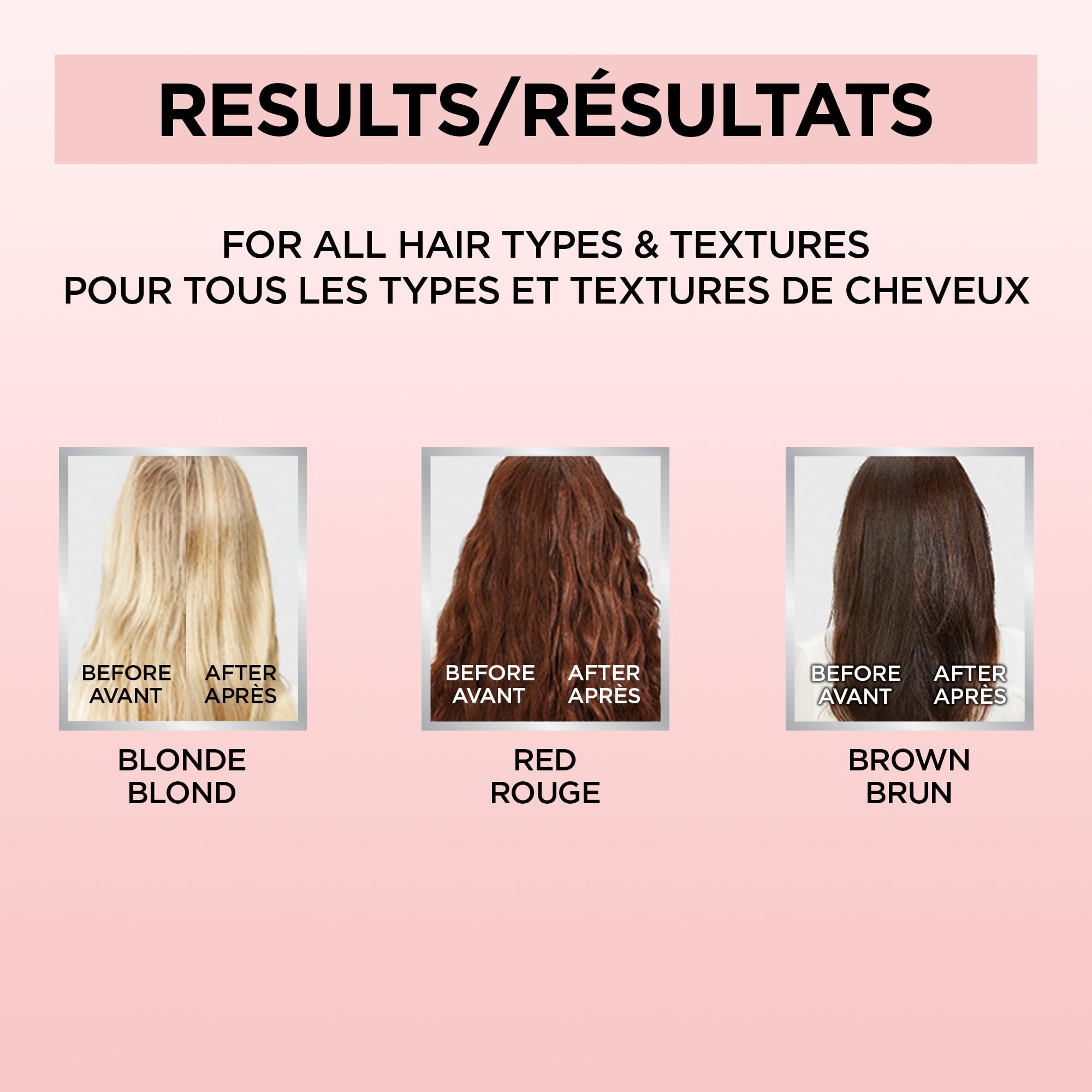 L'Oreal Paris Le Color One Step Toning Gloss before and after color enhancement
