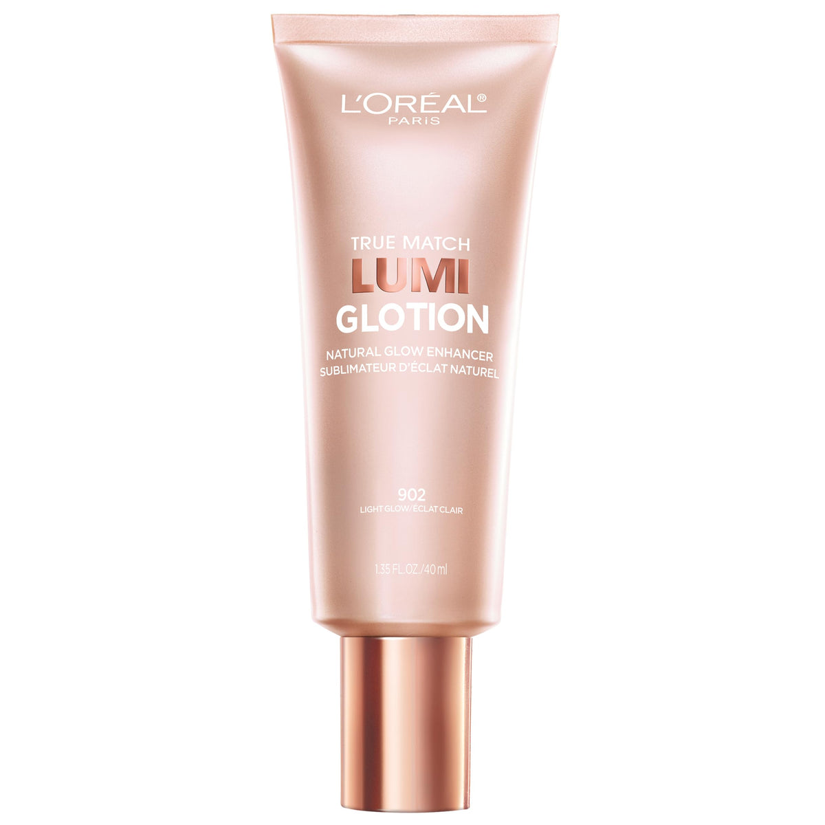 L'Oreal Paris Lumi Glotion swatch reveals radiant, hydrating glow for face and body.