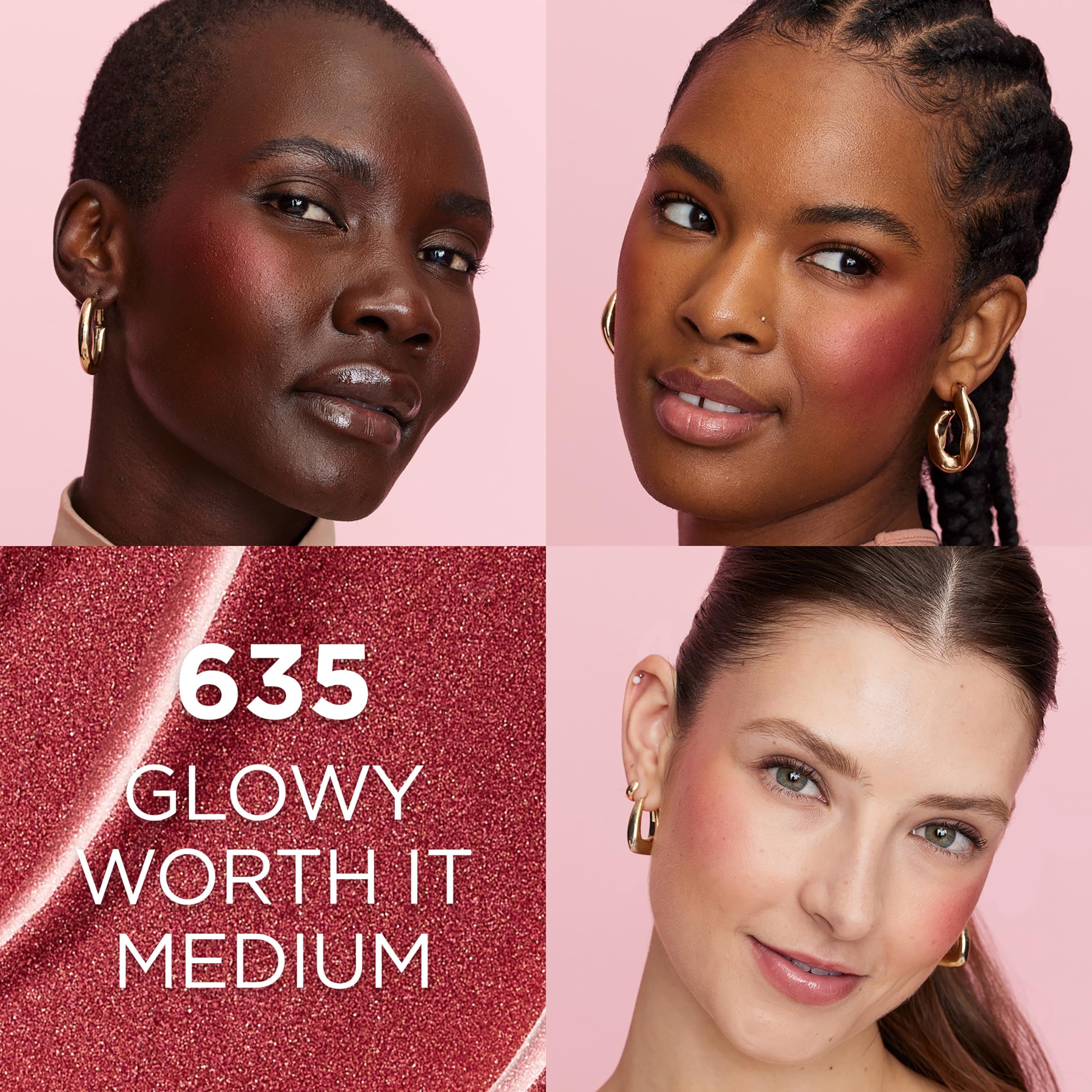 L'Oreal Paris Lumi Le Liquid Blush application fingers closeup emphasizing seamless blending
