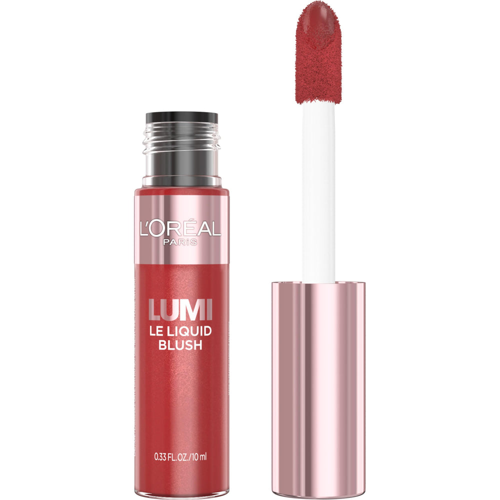 L'Oreal Paris Lumi Le Liquid Blush bottle closeup showing lightweight glow for daily radiance