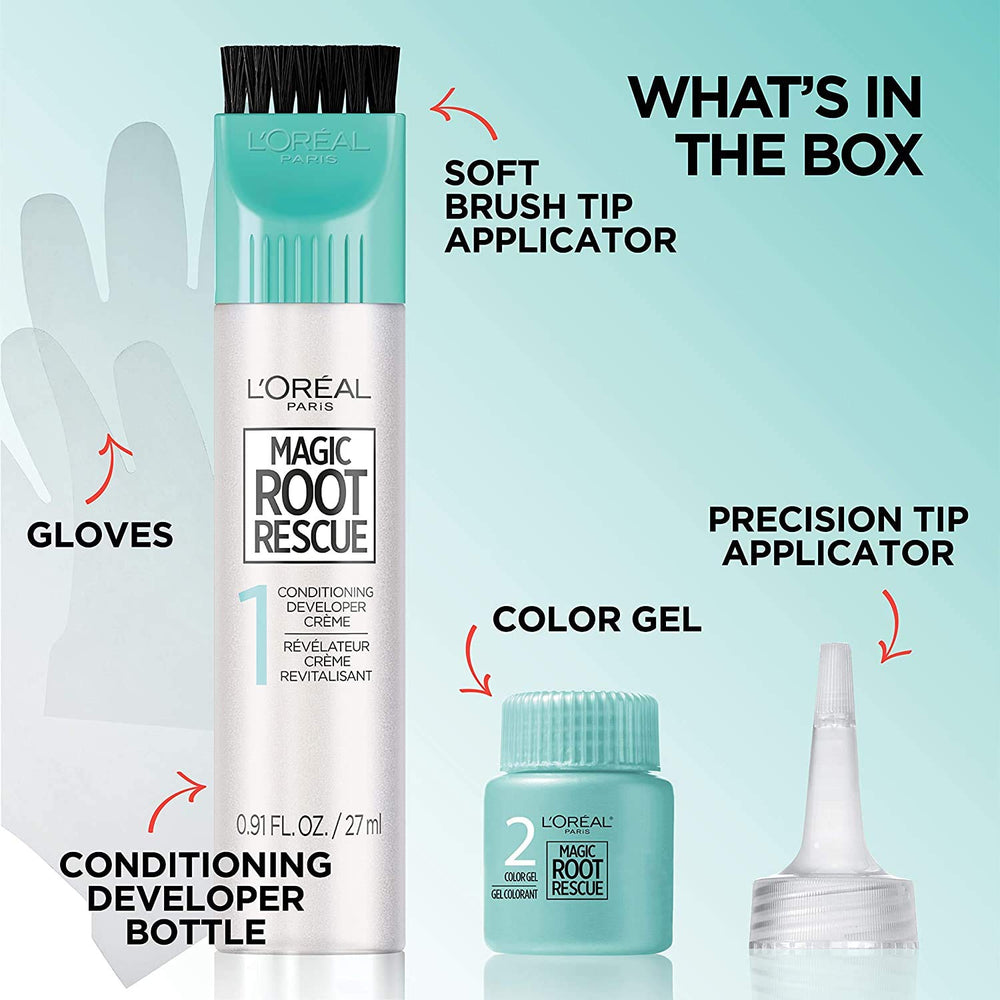 L'Oreal Paris Magic Root Rescue delivers 100 percent gray coverage for roots.