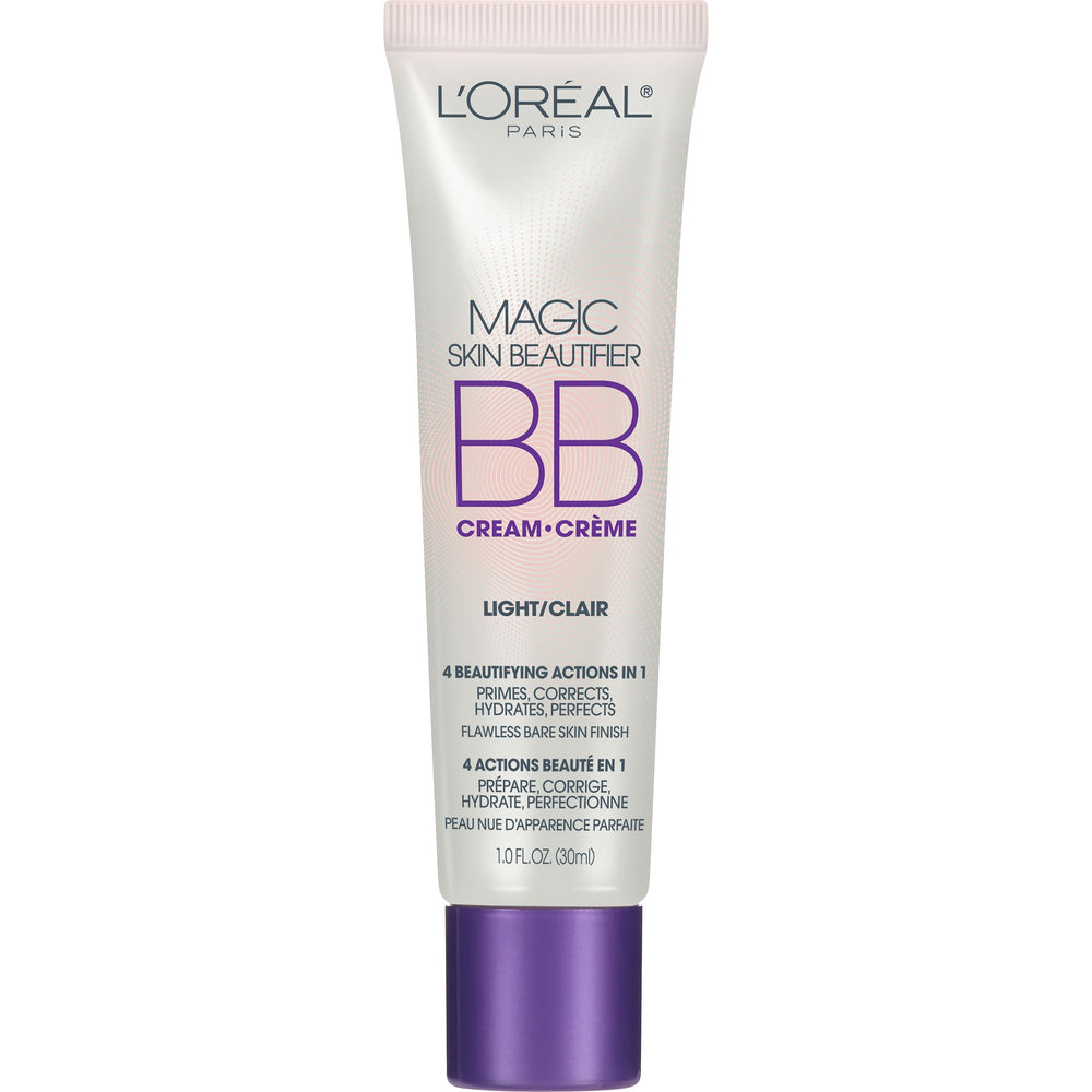L’Oréal Paris Magic Skin BB Cream bottle shows lightweight coverage for a seamless finish