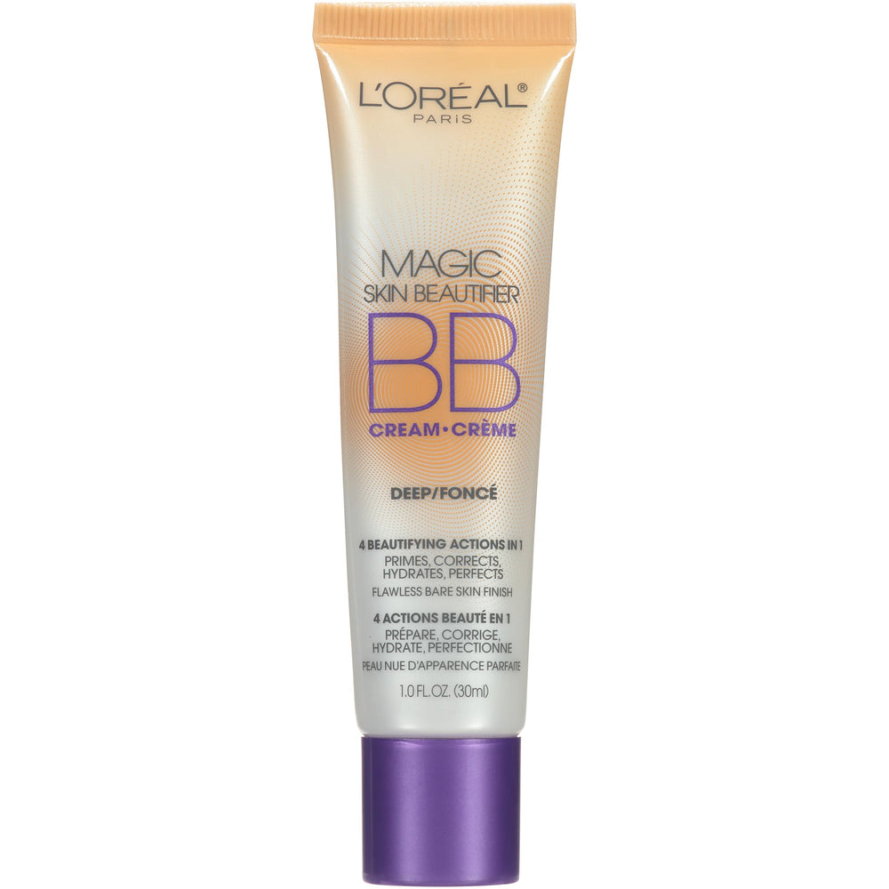 L'Oreal Paris Magic Skin Beautifier BB Cream Deep swatches show instant shade matching and smooth texture.