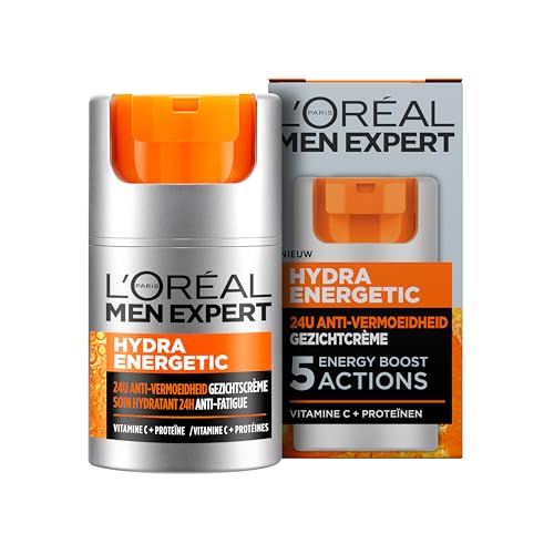 L’Oréal Paris Men Expert Hydra Energetic bottle pump close-up shows easy, non-greasy application.