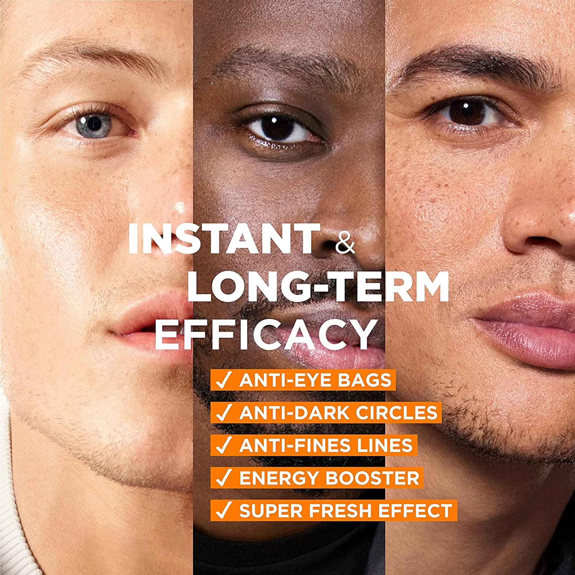 L’Oréal Paris Men Expert Hydra Energetic Eye Roll-On in use provides refreshing under-eye cooling