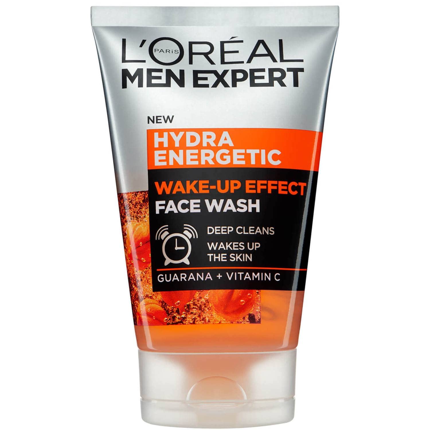 L’Oréal Paris Men Expert Wake-up Effect uses Vitamin C and Guarana ingredients for refreshed skin.