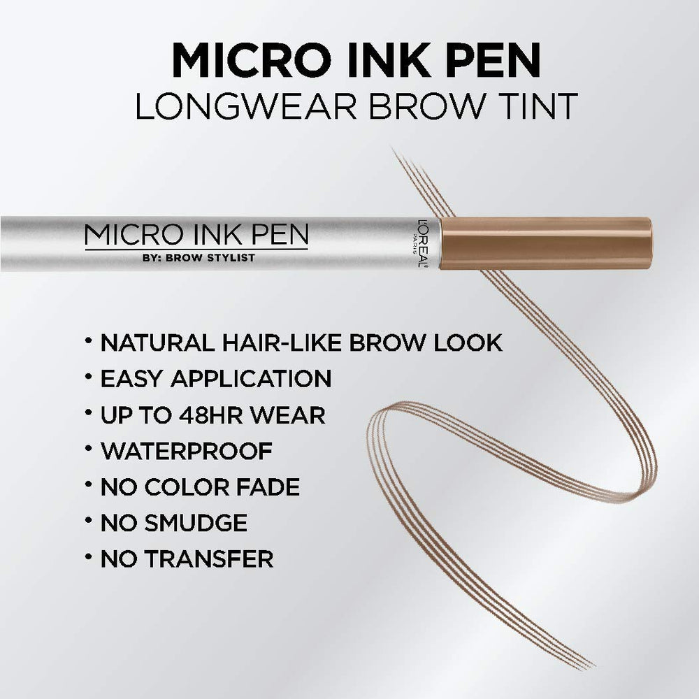 L'Oreal Paris Micro Ink Pen hair-like-effect tip creates believable brow texture