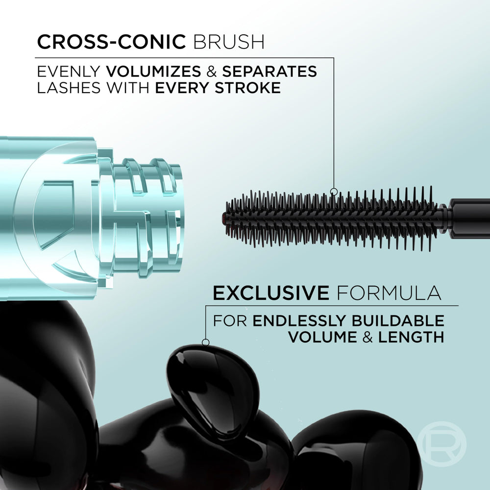L'Oreal Paris Paradise Big Deal cross-conic brush illustration for precise, clump-free application