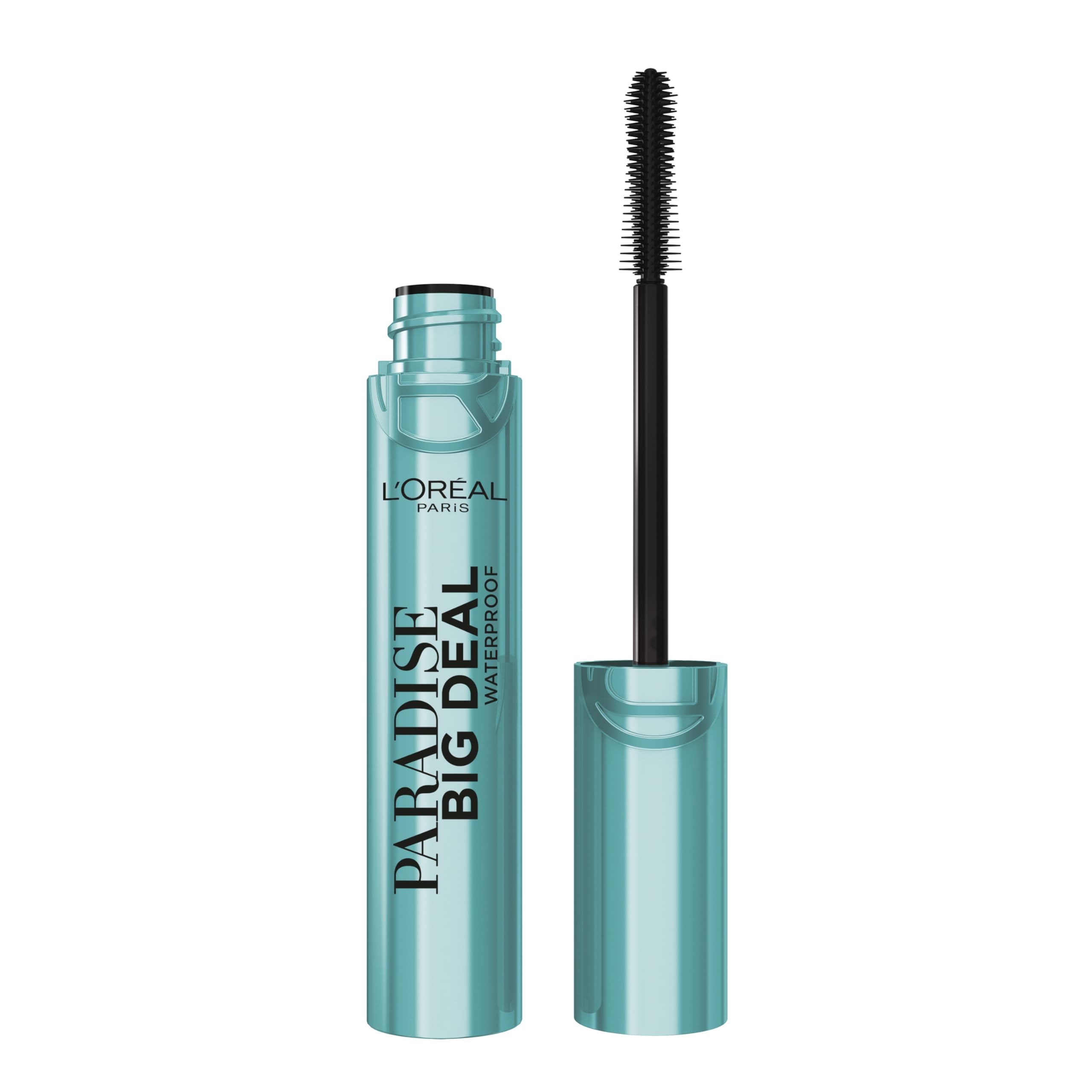 L'Oreal Paris Paradise Big Deal mascara wand close-up shows even coating for smoother lashes