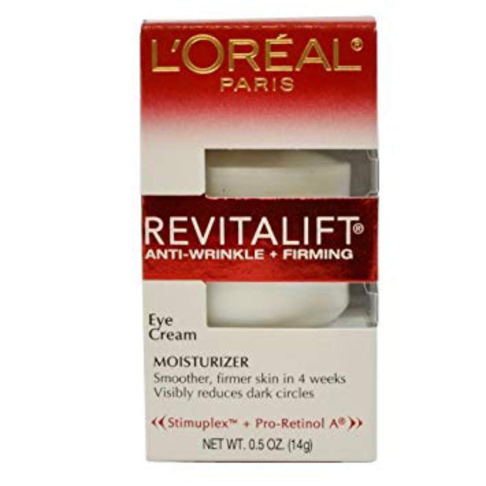 L'Oreal Paris Revitalift eye cream 2-pack promotes firmer eye area and reduces puffiness for mornings