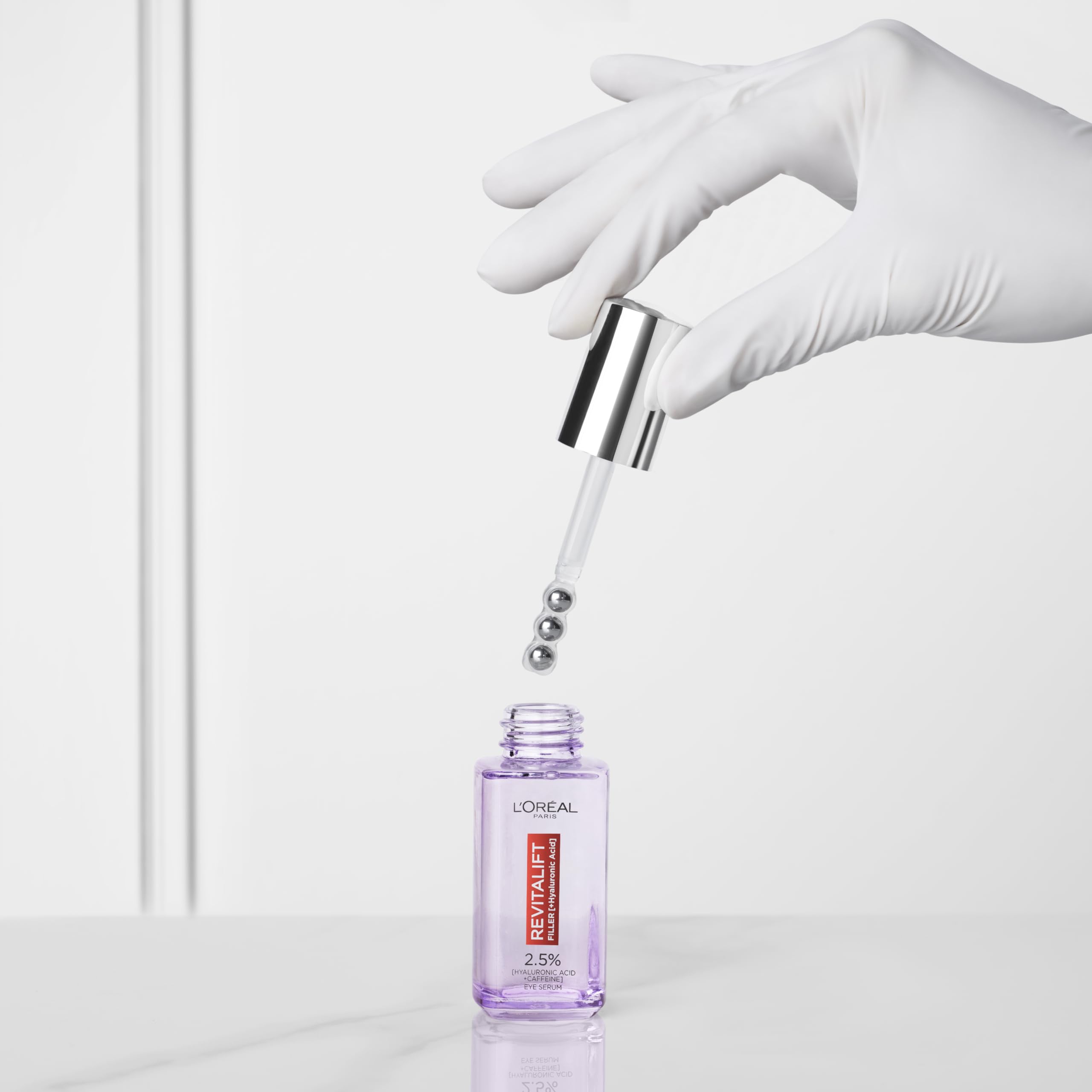 L'Oreal Paris Revitalift Filler Eye Serum cooling applicator reduces puffiness