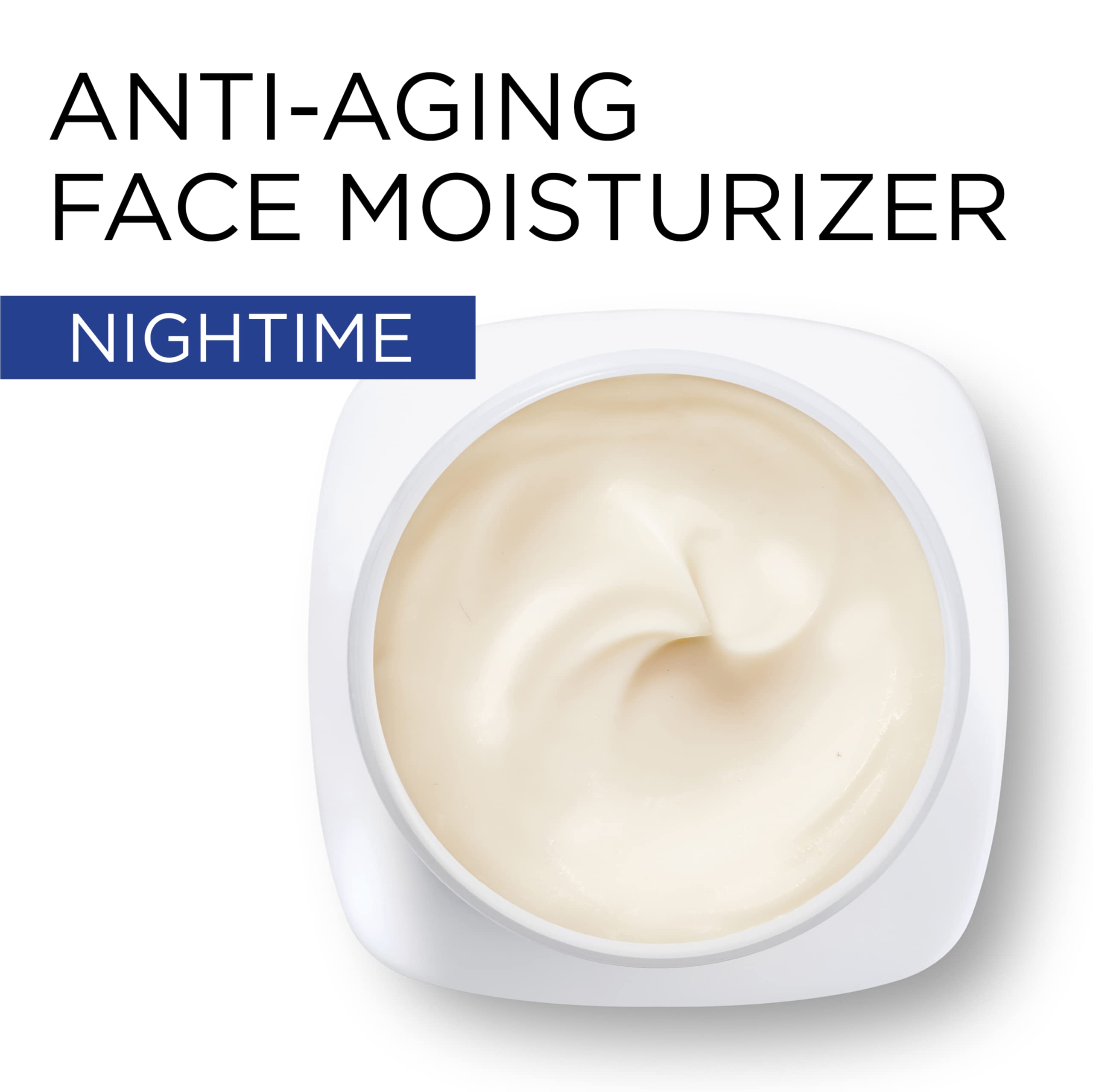 L'Oreal Paris Revitalift night cream being applied during night routine suggests softening benefits