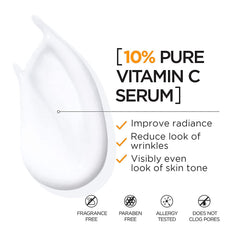 L'Oreal Paris Revitalift Vitamin C serum texture shows velvety-soft finish.