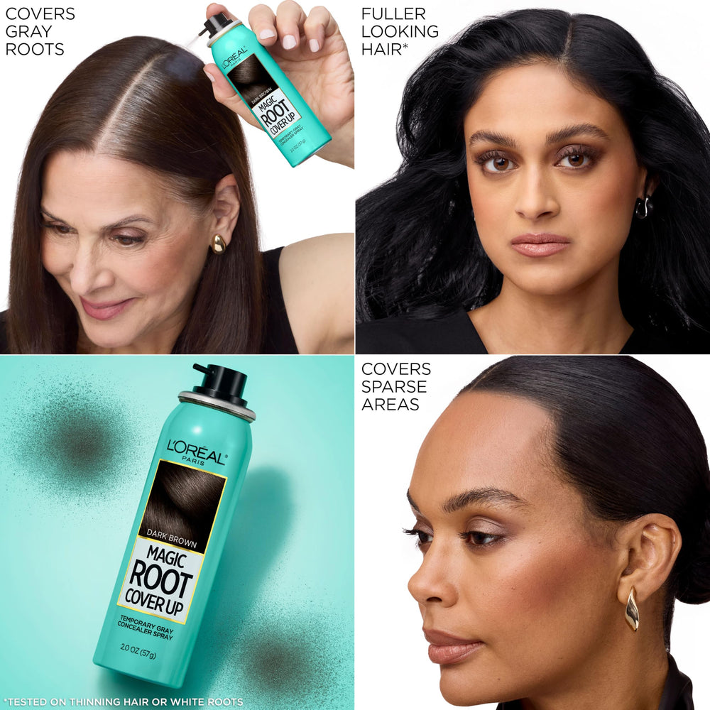 L'Oreal Paris Root Cover Up quick-dry formula dries fast with no smudging.