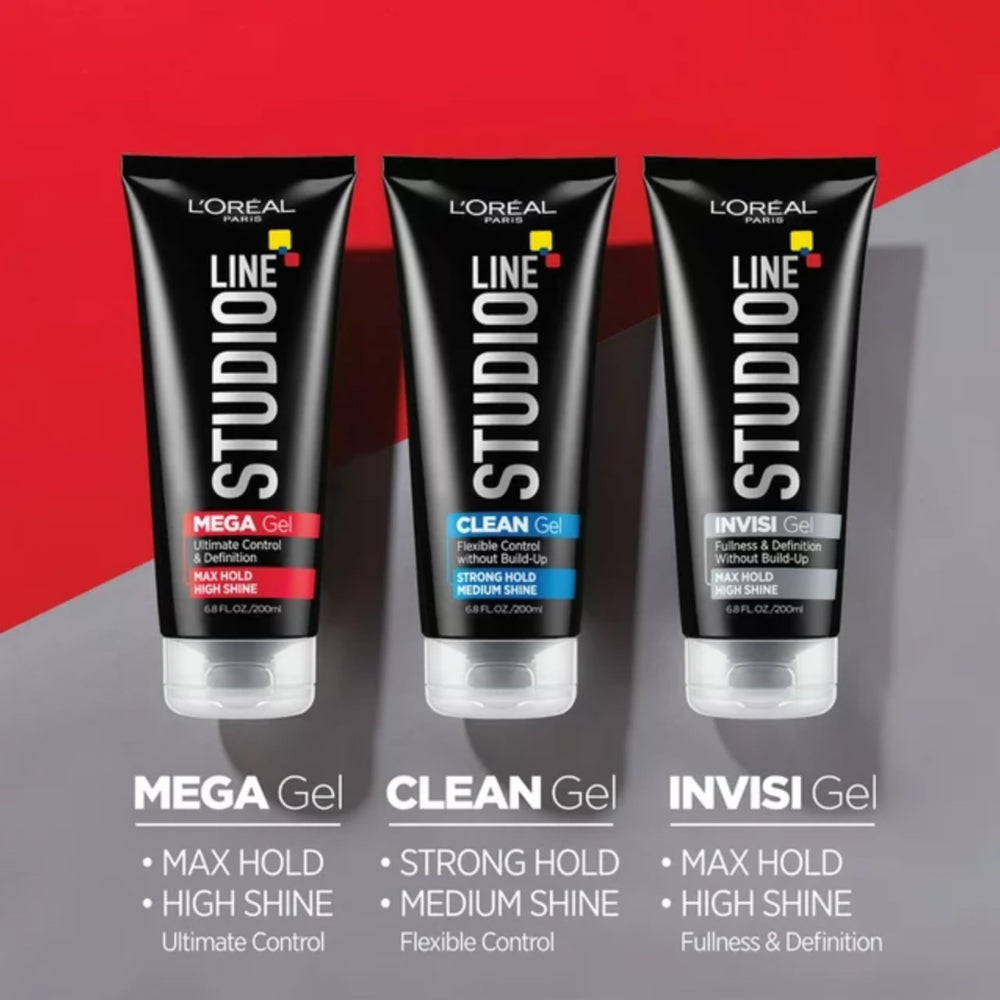 L'Oreal Paris Studio Line Clean Gel pack of three for convenient styling