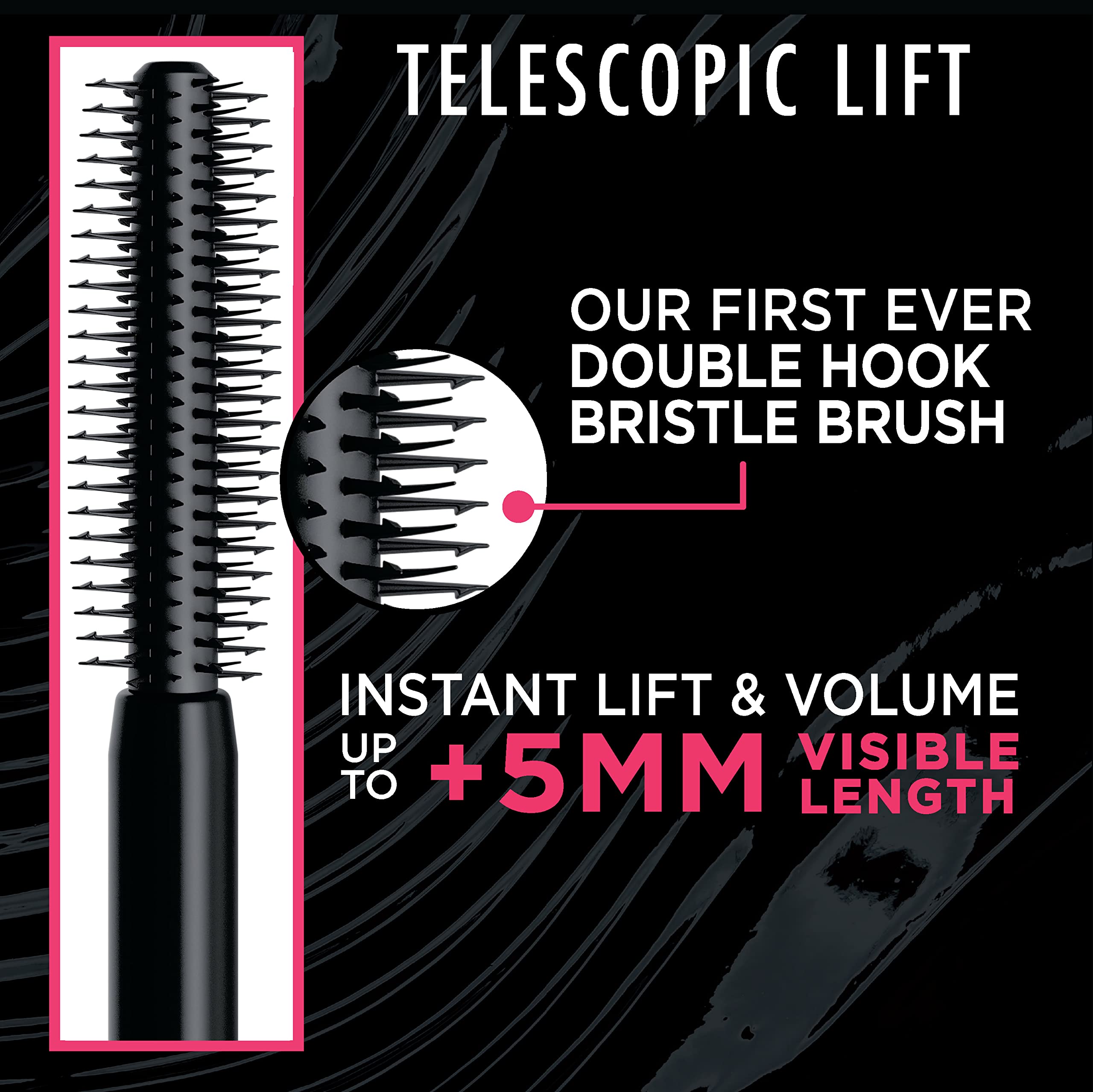 L’Oréal Paris Telescopic Lift lashes before and after show length and definition