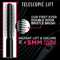 L’Oréal Paris Telescopic Lift lashes before and after show length and definition