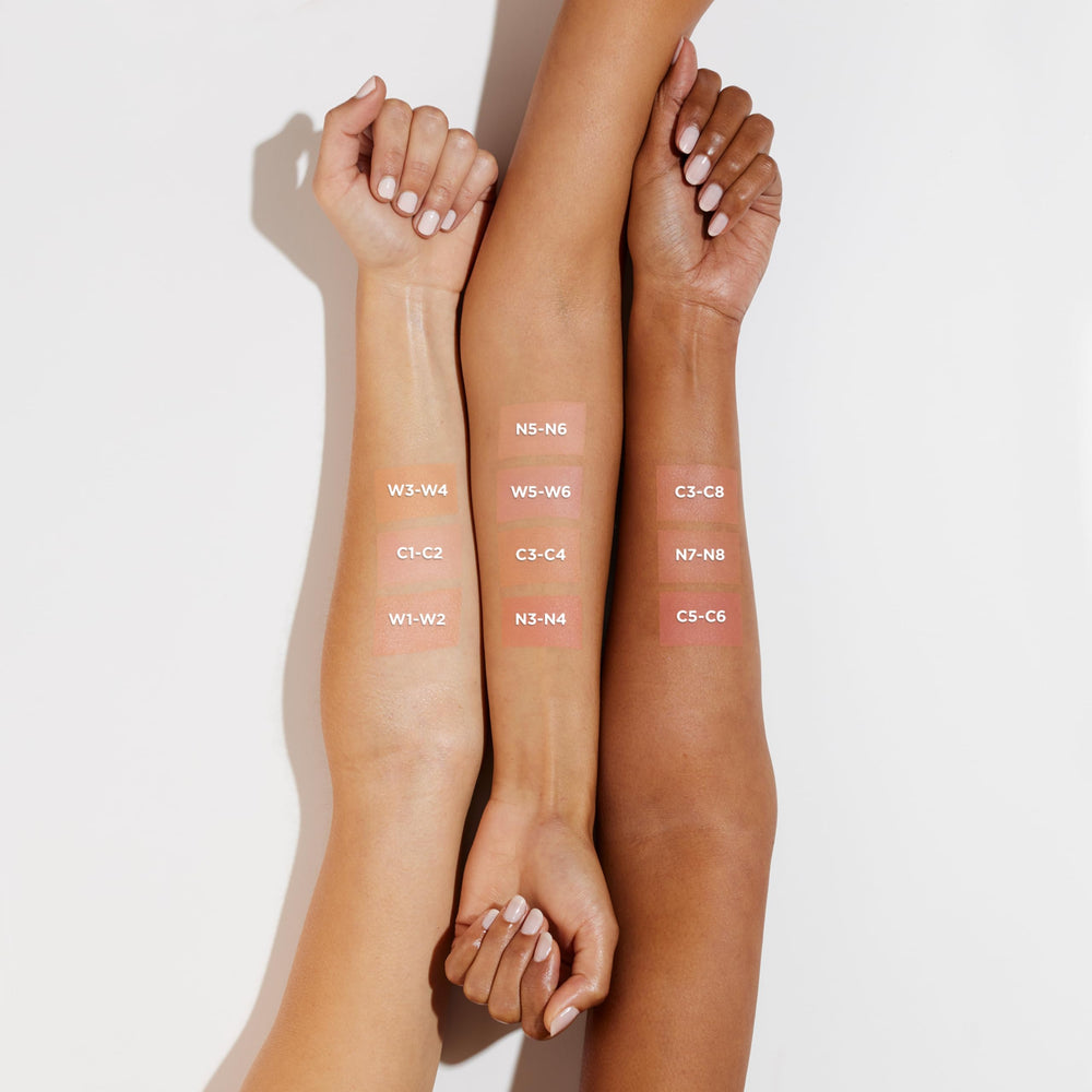 L'Oréal Paris True Match Apricot Kiss face shot shows natural soft color payoff.