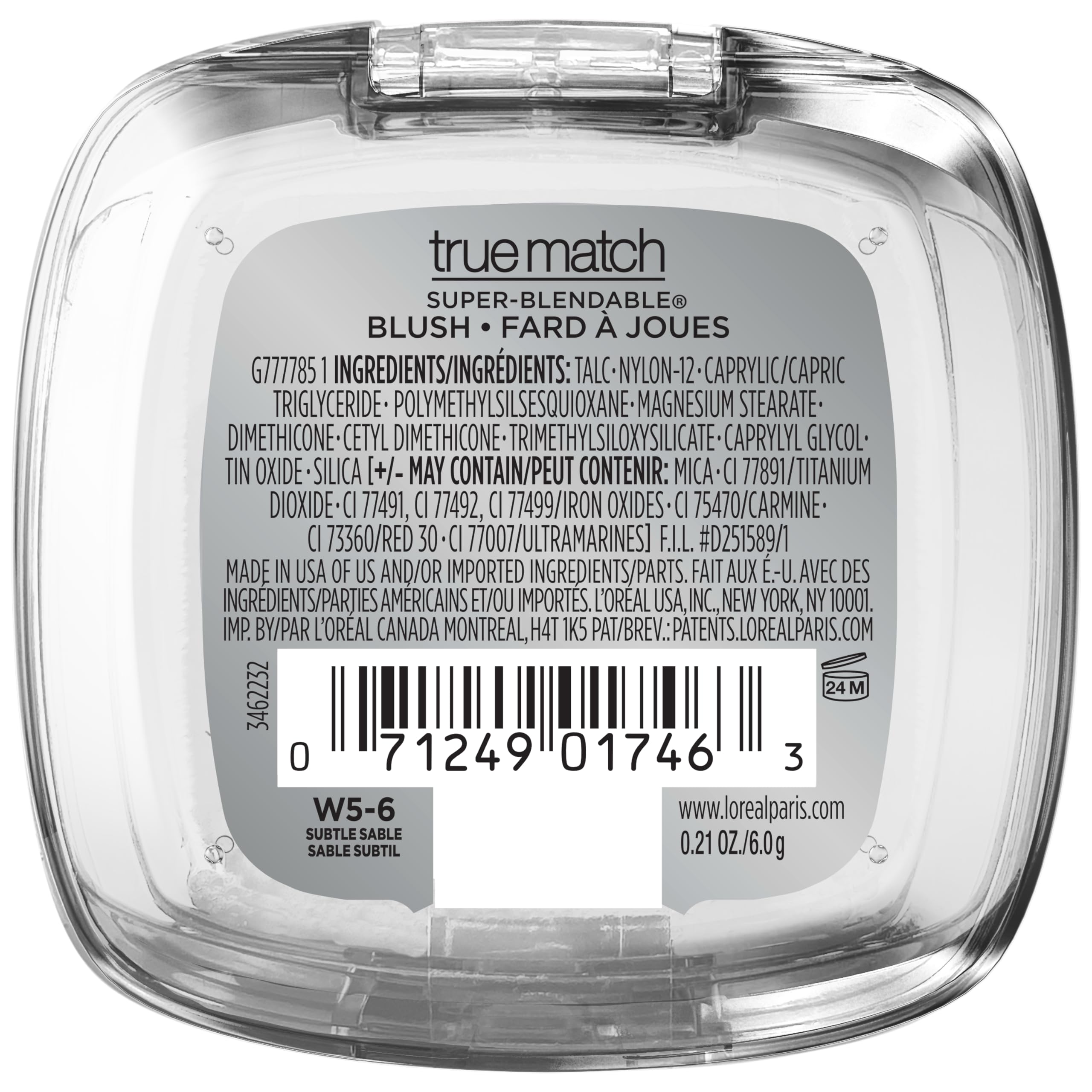 L'Oreal Paris True Match Subtle Sable compact closeup highlights smooth texture.