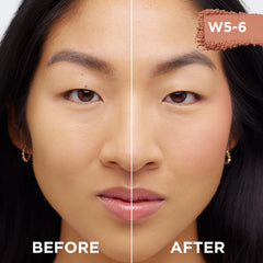 L'Oreal Paris True Match Subtle Sable swatch demonstrates natural flush blend.