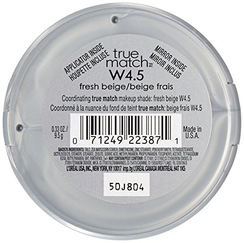 L’Oréal Paris True Match powder compact open with mirror for touch-ups