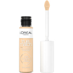 L'Oreal Paris True Match Radiant Serum Concealer bottle close-up showing brightening under-eye effect.