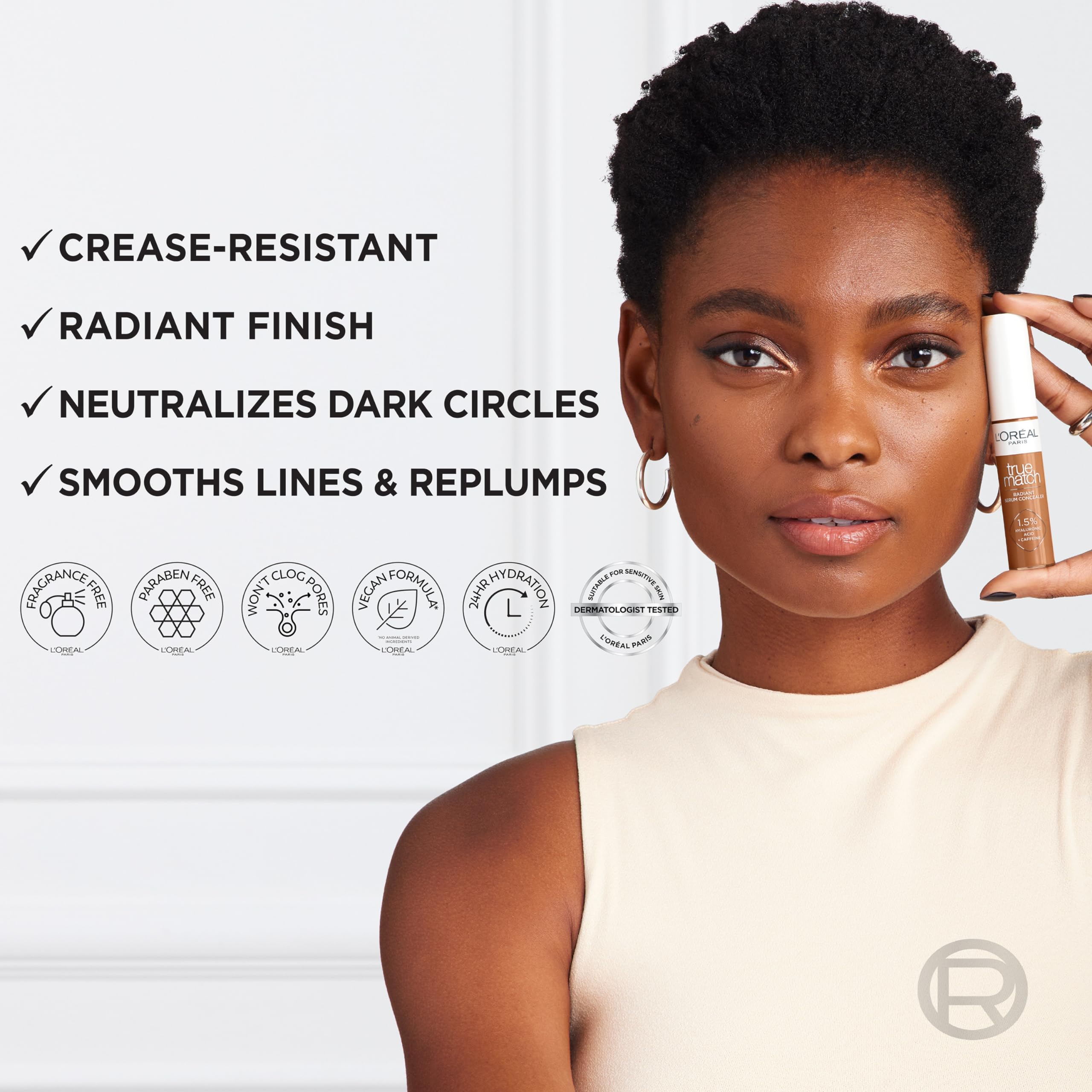L'Oreal Paris True Match Radiant Serum Concealer depuffing effect under-eye area